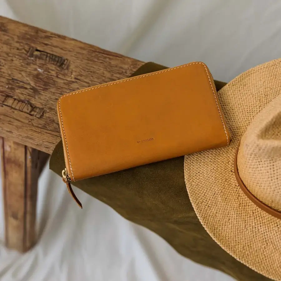 Leather Zip Around Wallet