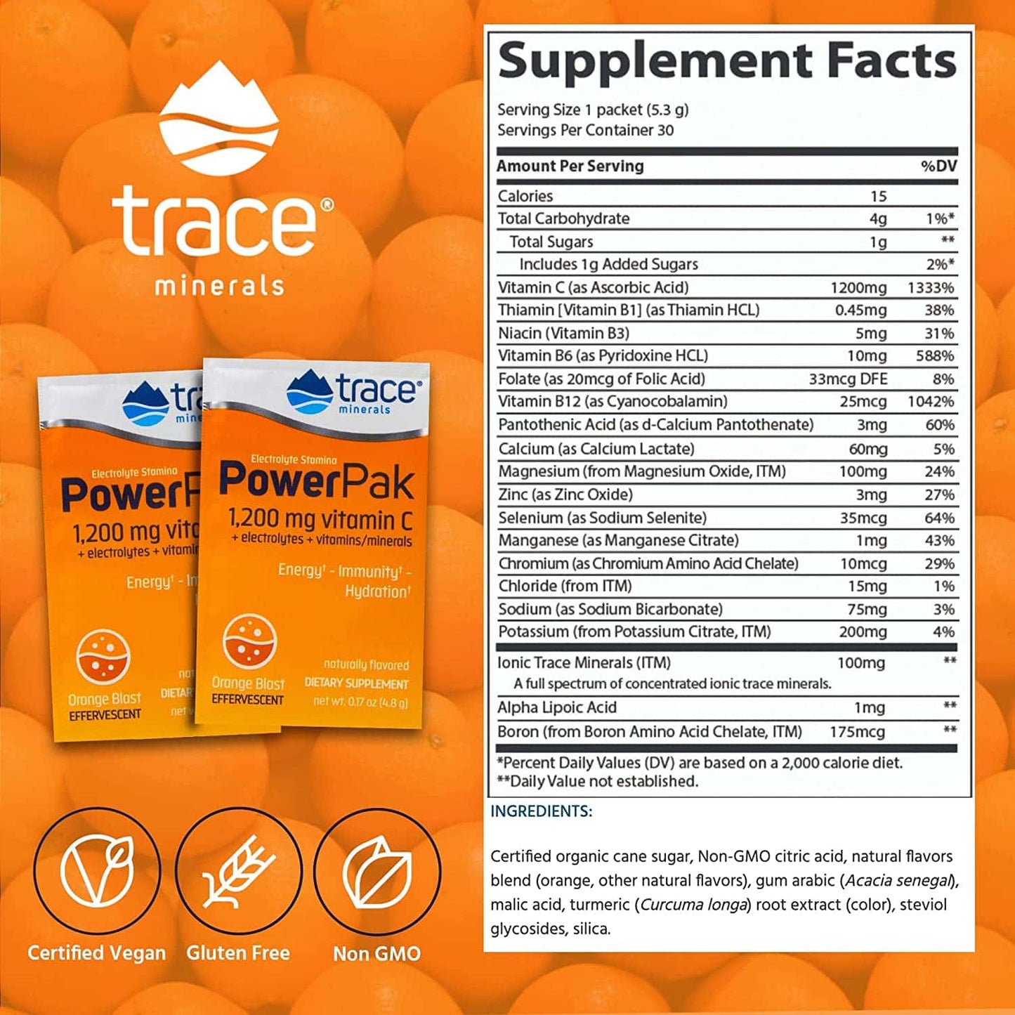 Power Pak Electrolytes Orange Blast