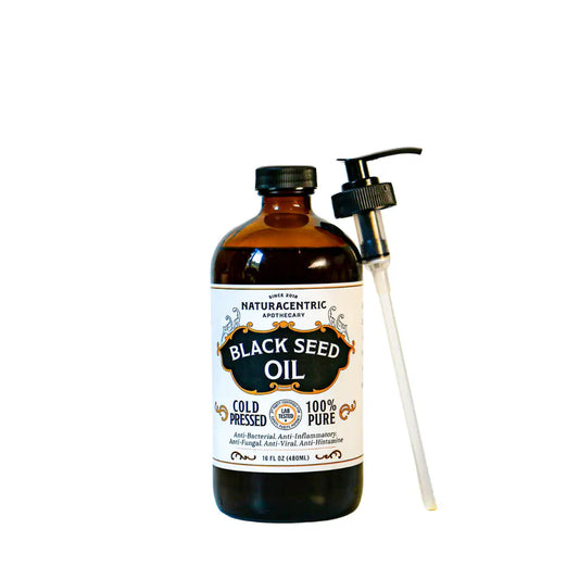 Organic Cold Processed Non GMO Black Seed Oil | 16 oz Bottle with Pump