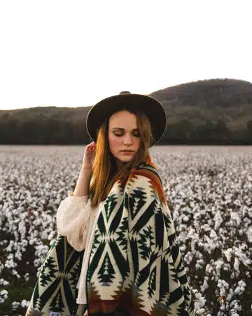 Quichua Blanket- Evergreen Autumn