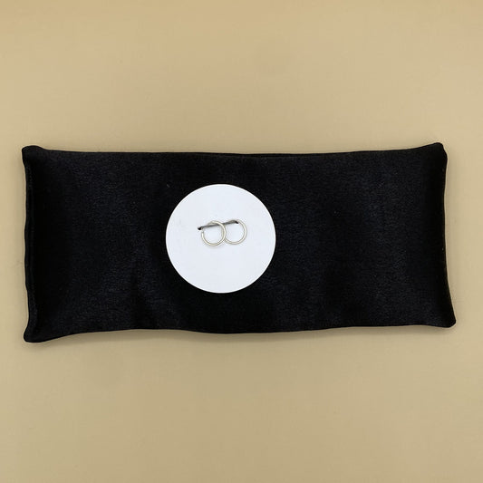 Tiny Silver Satin Hoop Earrings