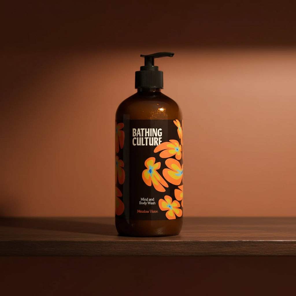 Mind + Body Wash 16 oz. refillable glass (Meadow Vision)