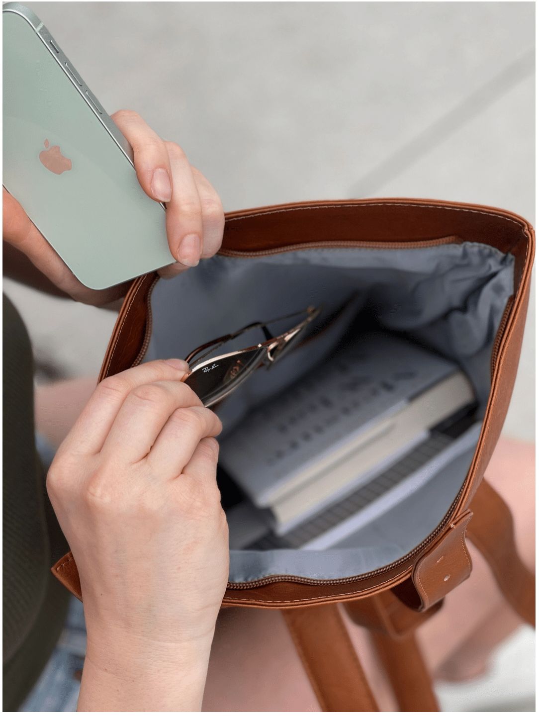 Leather Roll-Top Backpack