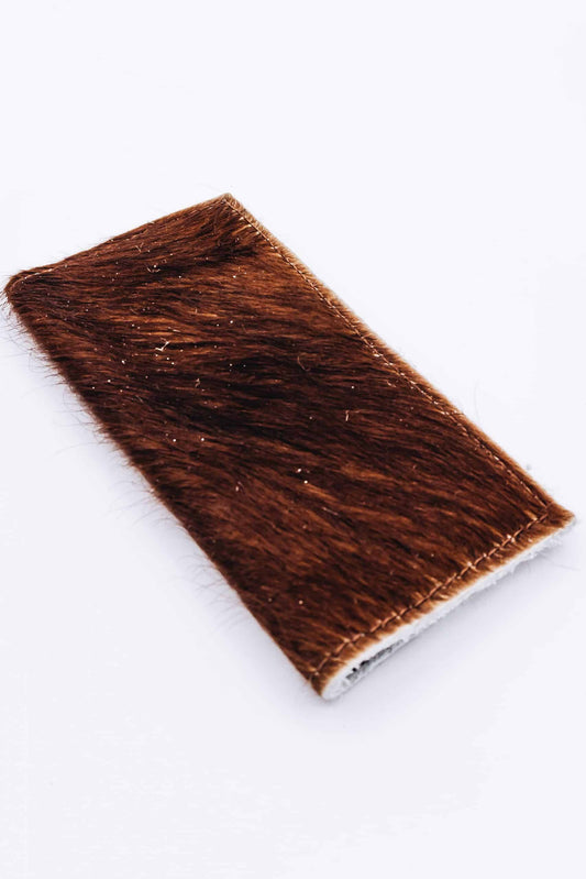Hair on Hide Leather Wallet - Dark
