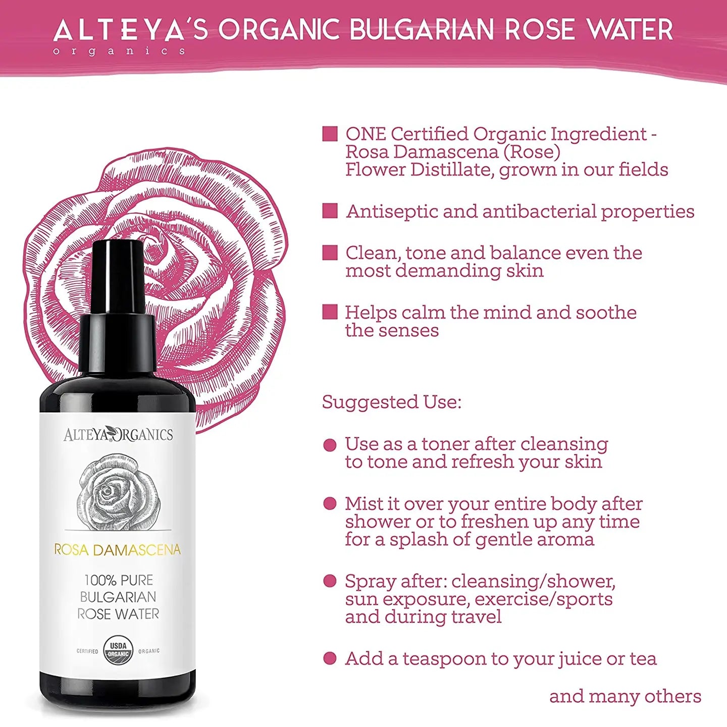 Organic Bulgarian Rose Water