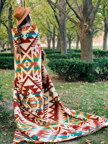 Canoa Blanket- Terracotta Sunrise