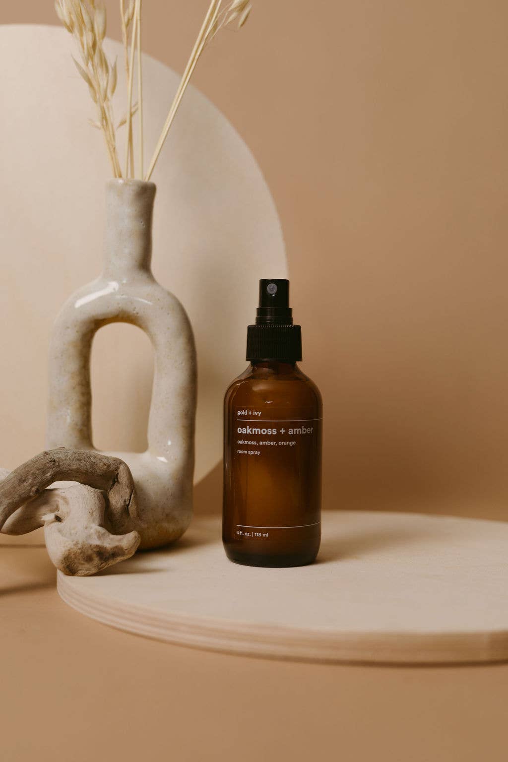 Oakmoss + amber room + linen spray - oakmoss, amber, orange