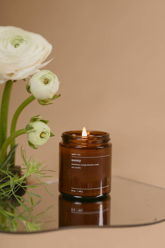 Sunny soy candle - osmanthus, orange blossom, musk