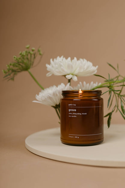 Grove soy candle - yuzu, ylang ylang, hinoki