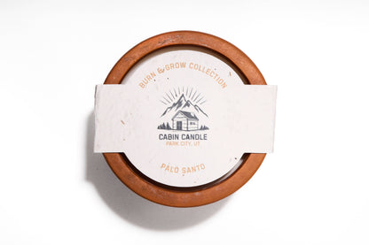 Palo Santo Burn & Grow Candle -Terra Cotta Pot w/ Seed Label