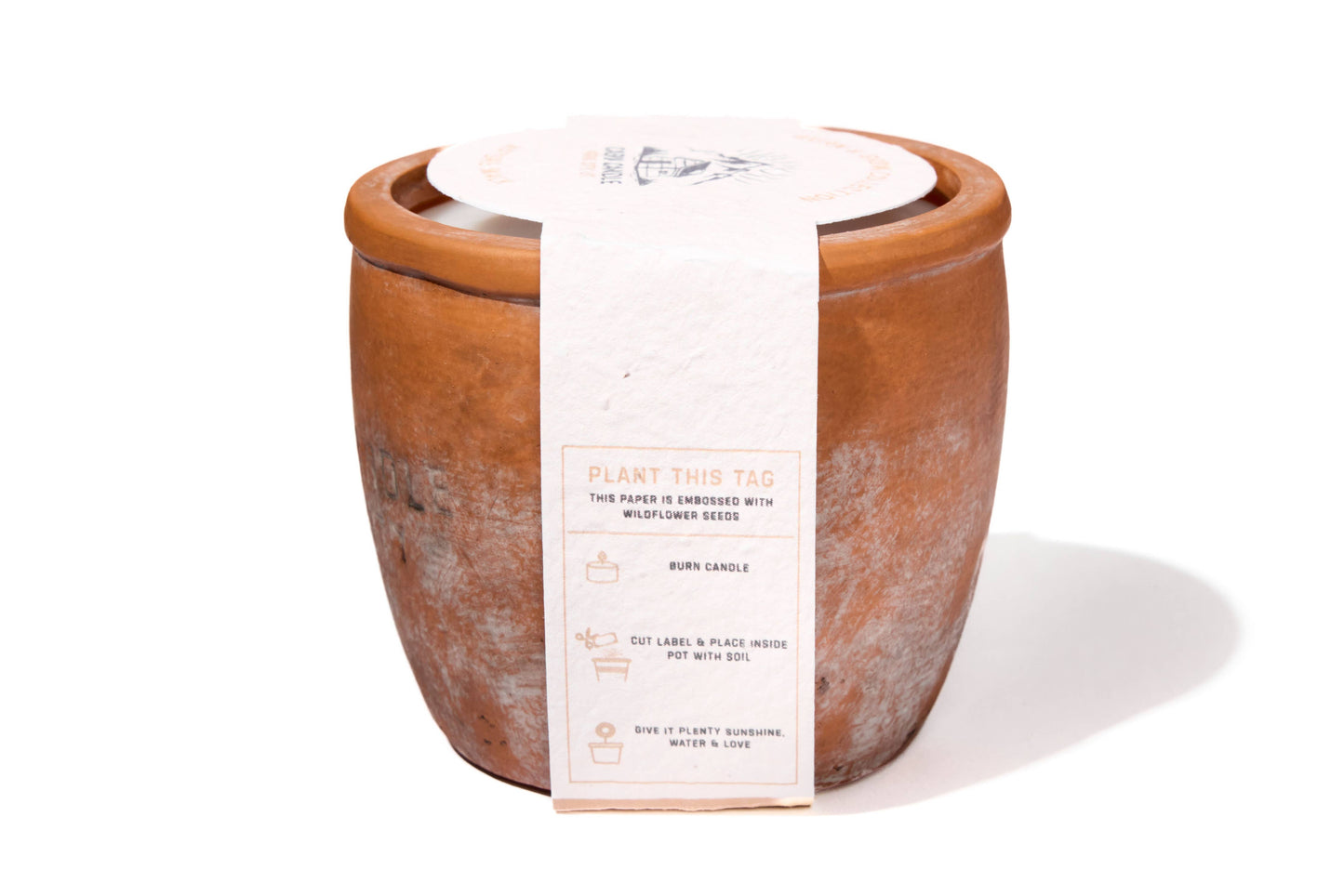 Palo Santo Burn & Grow Candle -Terra Cotta Pot w/ Seed Label