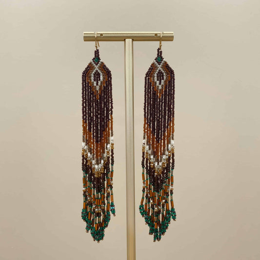 Handmade Beaded Earrings - Long