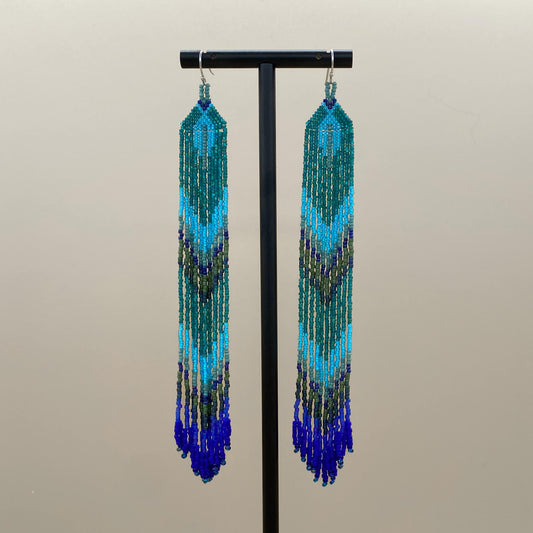 Handmade Beaded Earrings - Long