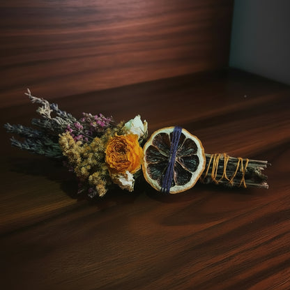 Sage with Wildflowers - Lavendar Mint Smudge Stick