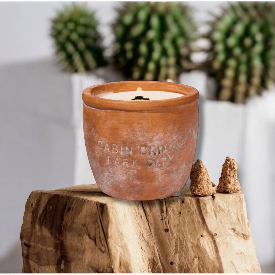 Palo Santo Burn & Grow Candle -Terra Cotta Pot w/ Seed Label