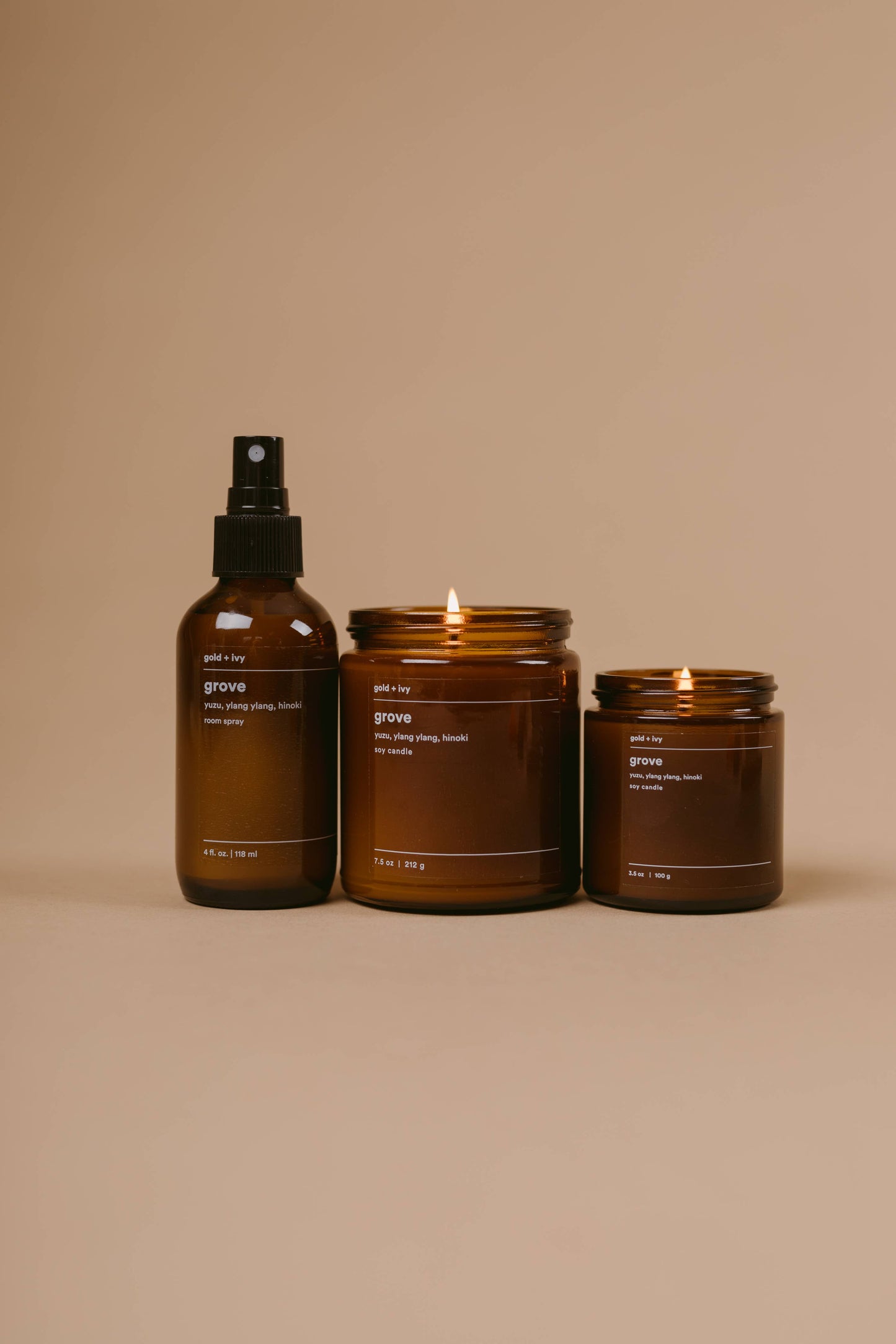 Grove soy candle - yuzu, ylang ylang, hinoki