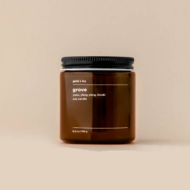 Grove soy candle - yuzu, ylang ylang, hinoki