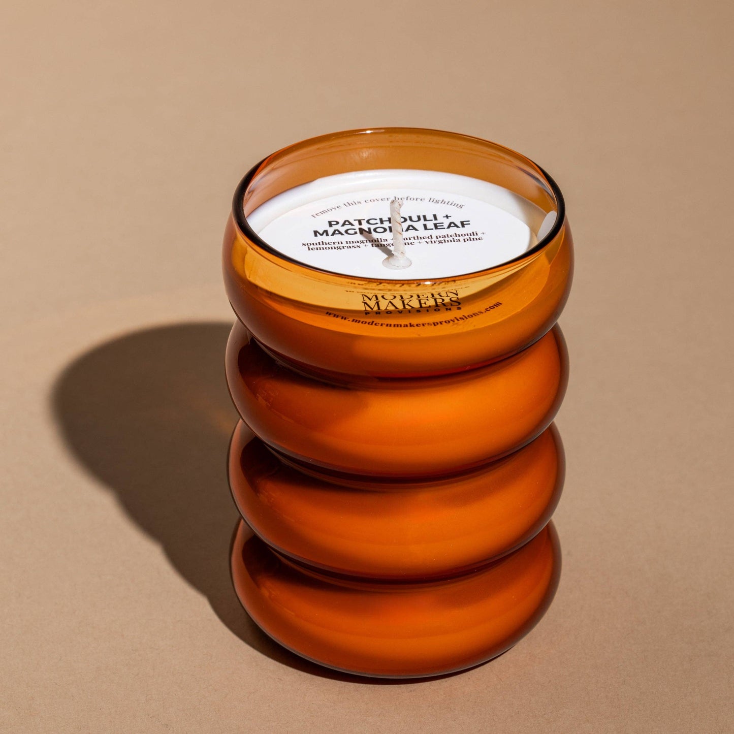 Patchouli + Magnolia Leaf Bubble Candle