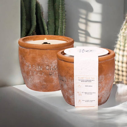 Palo Santo Burn & Grow Candle -Terra Cotta Pot w/ Seed Label