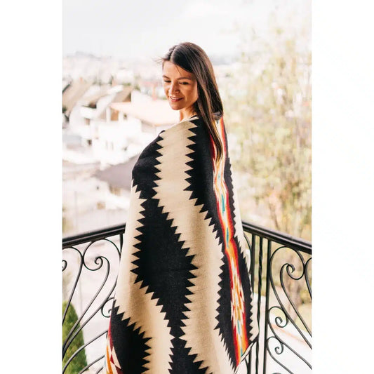 Tsachila Blanket - Colorful Black