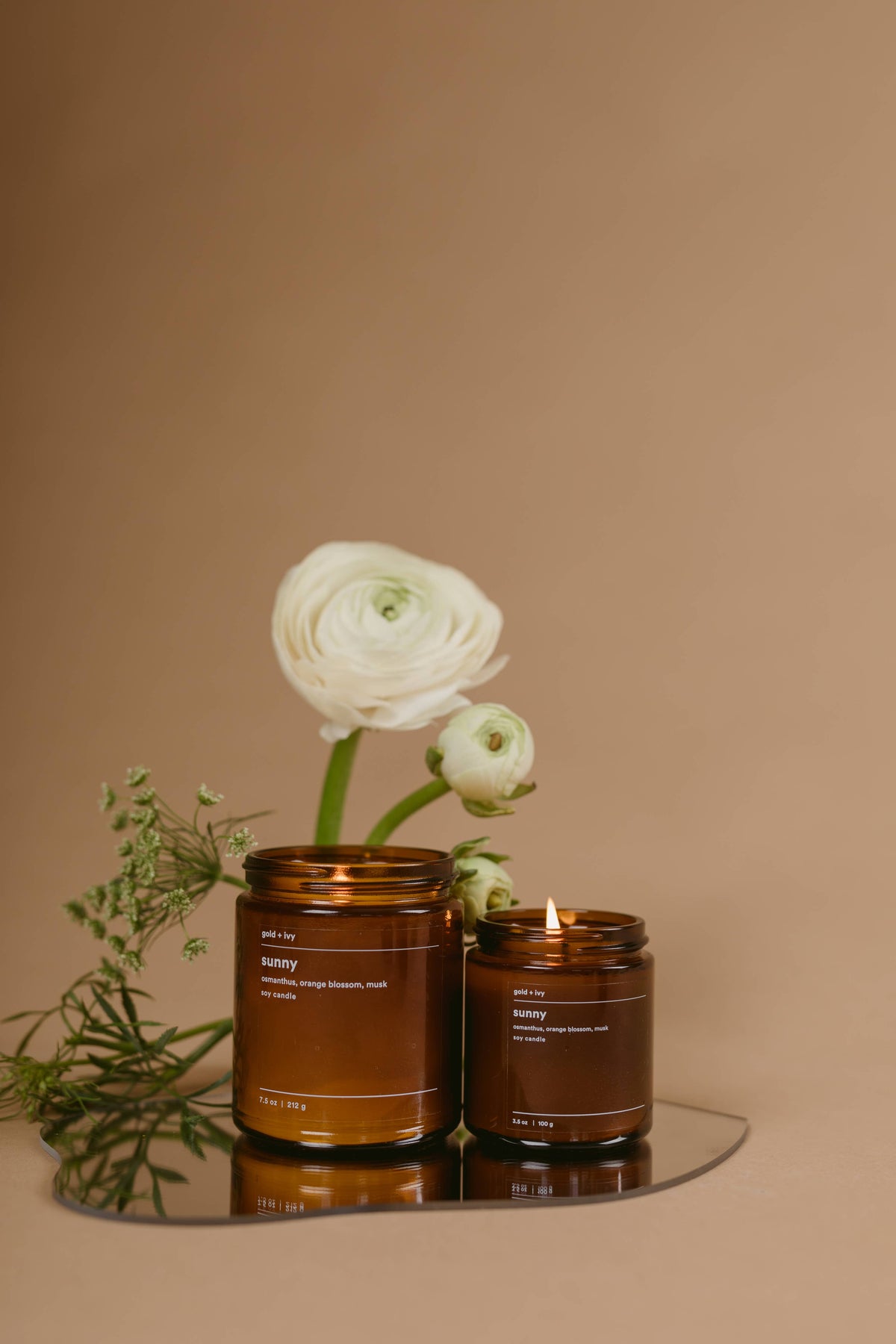 Sunny soy candle - osmanthus, orange blossom, musk