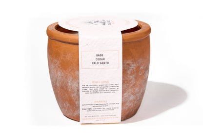 Palo Santo Burn & Grow Candle -Terra Cotta Pot w/ Seed Label
