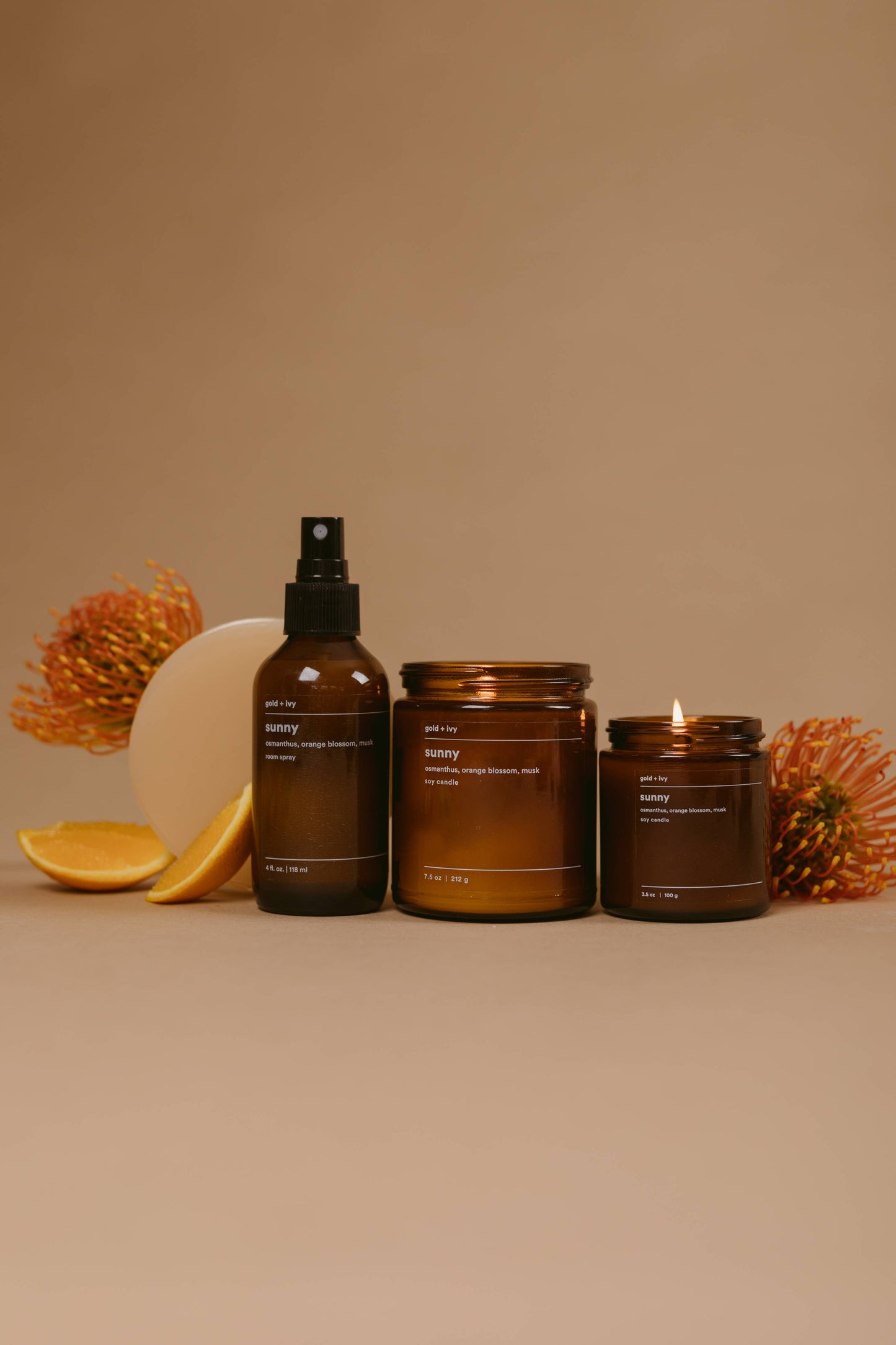 Sunny soy candle - osmanthus, orange blossom, musk