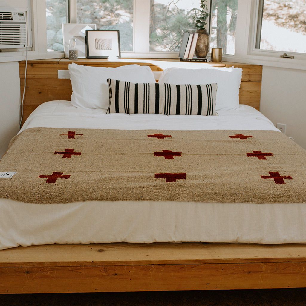 Positive Vibrations Blanket - Tan/Rust