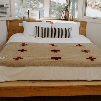 Positive Vibrations Blanket - Tan/Rust