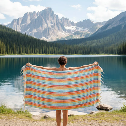 Organic Cosmic Rainbow Towels